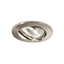 Recessed light SWING, IP20, Ø 8.2cm, GU10 max. 50W, zinc casing, adjustable, nickel