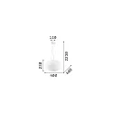 Ideal Lux Pendelleuchte CANDY SP1 D40, E27, Ø40cm, weiß