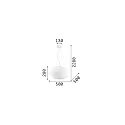 Ideal Lux Pendelleuchte CANDY SP1 D50, E27, Ø50cm, weiß