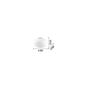 Ideal Lux Deckenleuchte CANDY PL1 D40, E27, Ø40cm, weiß