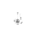 Ideal Lux Pendelleuchte NEMO FUME SP1 D50, E27, Ø 50cm, Rauchglas