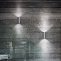 Ideal Lux Wandstrahler LOOK AP2, 2-flammig, Up/Down, inkl. 2x GU10 (je 7W 3000K 540lm 50°, CRi>90, on-off), Metall, chrom / weiß