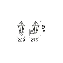Ideal Lux Outdoor luminaire ANNA AP1 BIG Wall luminaire, E27, black