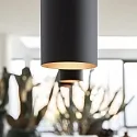 Ideal Lux Pendelleuchte LOOK SP1 D06, IP20, Ø 6cm / 40cm, GU10 max. 28W (inkl. LED 7W 3000K 540lm 50°, CRi >90, on-off), schwarz