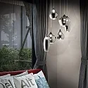 Pendant luminaire SOFT SP6, 6 flames, G9, 40W, white