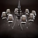 Ideal Lux Chandelier BLANCHE SP8, 8 flames, E14, black