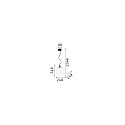 Ideal Lux Pendant luminaire BISTRÒ SP1 SQUARE, Ø 24cm, E27, smoked glass / black