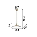 Ideal Lux Pendant luminaire CANTINA SP1 BIG, E27, copper