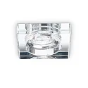 Einbauspot BLUES SQUARE, 9 x 9cm, GU10 max. 50W, Aluminium, Transparent