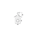 Ideal Lux Recessed spot BLUES SQUARE, 9 x 9cm, GU10 max. 50W, aluminium, transparent