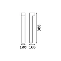 Ideal Lux Outdoor Wegeleuchte SIRIO PT2 BIG, 2-flammig, G9, IP44, weiß