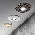 Recssed light for ceilings POLKA, with plaster-decoration, IP20, GU10 max. 50W, burnished / black