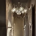 Ideal Lux Kronleuchter HAREM SP9, 9-flammig, E27, Antik-Messing