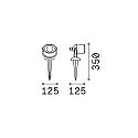 Outdoor LED Bodenstrahler MINITOMMY PT1, IP66 IK10, inkl. GU10 LED 4.5W 4000K, Weiß