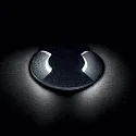 Ideal Lux Boden-Einbauleuchte LANDING PT SMALL, IP67 IK10, Ø 9cm, GU10 (inkl.), befahrbar bis 5t, Harz, schwarz