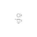 Ideal Lux Boden-Einbauleuchte GRAVITY PT ROUND BIG, IP67 IK10, Ø 14.5cm, GX53 (inkl.), befahrbar bis 5t, Harz, schwarz
