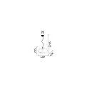 Ideal Lux Pendant luminaire BISTRÒ SP1 ROUND, Ø 40cm, E27, smokes glass / black