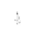 Ideal Lux Retro pendant luminaire FRIDA, E27 max. 60W, burnished / black