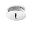 Baldachin, rund, Ø 10cm, 1-fach, chrom