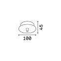 Ideal Lux Baldachin, rund, Ø 10cm, 1-fach, schwarz