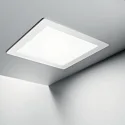 LED Einbau-Flächenleuchte GROOVE SQUARE, IP20, schaltbar, weiß / satiniert, 11.8cm, 10W 3000K 710lm 110°, weiß