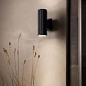 Ideal Lux Außenwandleuchte BASE, IP44, Up/Down, 2x GU10 max. 28W, Höhe 18cm, Schwarz matt