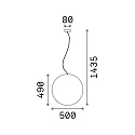 Outdoor pendant luminaire SOLE MEDIUM, IP44, Ø 40cm, E27, plastic
