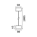 Outdoor Pendelleuchte CLIO, IP44, E27, ohne Abdeckung, Aluminium