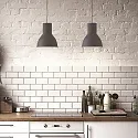 Ideal Lux Pendelleuchte BREEZE SMALL, Ø 23.5cm, E27, höhenverstellbar, Anthrazit / innen weiß emailliert
