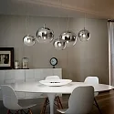 Ideal Lux Pendant luminaire NEMO PLUS, 5 flames, 107 x 60cm, E27, nuanced chrome