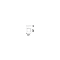 Ideal Lux LED Wand-/Deckenleuchte UNIVERSAL SQUARE, IP20, weiß, 22.5 x 22.5cm, 19W 3000K 1120lm 110°
