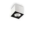 Aufbaustrahler MOOD SQUARE, 9 x 9cm, inkl. GU10 28W 2700K, schwenkbar, Weiß / innen schwarz