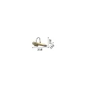 Ideal Lux Wall luminaire / picture luminaire RETRÒ, 2 flames, width 35cm, E14, tiltable, burnished metal
