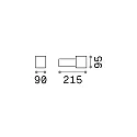Outdoor wall luminaire CLIO, IP44, E27, without cover, aluminium