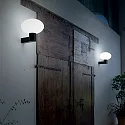 Ideal Lux Außenwandleuchte CLIO, IP44, E27, ohne Abdeckung, Aluminium, Schwarz