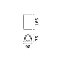 Ideal Lux Außenwandleuchte KEOPE AP2, Up/Down, IP55, inkl. 2x GU10 3.5W 4000K, Resinharz / Acryl, Grau