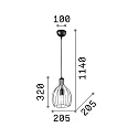 Pendelleuchte AMPOLLA 2, Glocke, Schirm Ø 20.5cm / H 32cm, E27, höhenverstellbar