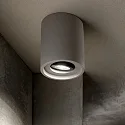 Ideal Lux Deckenleuchte OAK ROUND, IP20, Ø 13.5cm, GU10, schwenkbar, Zement, grau