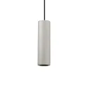Pendelleuchte OAK ROUND, IP20, Ø 7cm, GU10 max. 35W, Zement grau / Kabel schwarz