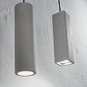 Ideal Lux Pendelleuchte OAK ROUND, IP20, Ø 7cm, GU10 max. 35W, Zement grau / Kabel schwarz