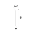 Outdoor Stehleuchte TESLA BIG, IP44, Höhe 80cm, 4x G9 max. 15W