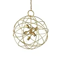 Pendelleuchte KONSE, 6-flammig, Ø 60cm, E27, Dunkelgold satiniert