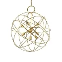 Pendelleuchte KONSE, 7-flammig, Ø 80cm, E27, Dunkelgold satiniert