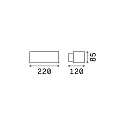 Ideal Lux Outdoor wall luminaire ANDROMEDA, IP55, Up/Down, 22cm, 1 flame, E27, grey