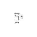 Outdoor Stehleuchte TORRE SMALL, IP44, Höhe 60cm, E27