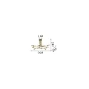 Ideal Lux Ceiling luminaire TRIUMPH, 8 flames, Ø 92cm, E27, antique brass