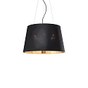 Pendelleuchte NORDIK-SP4, E27, Ø 50cm, schwarz / innen Gold