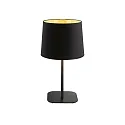 Tischleuchte NORDIK, Höhe 48cm, E27, mit Schalter, schwarz / innen Gold