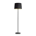 Stehleuchte NORDIK, Höhe 162cm, E27, mit Schalter, schwarz / innen Gold