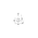 Ideal Lux Pendant luminaire OPERA, 10 flames, Ø 90cm, E27, adjustable height, chrystal glass, chrome / white